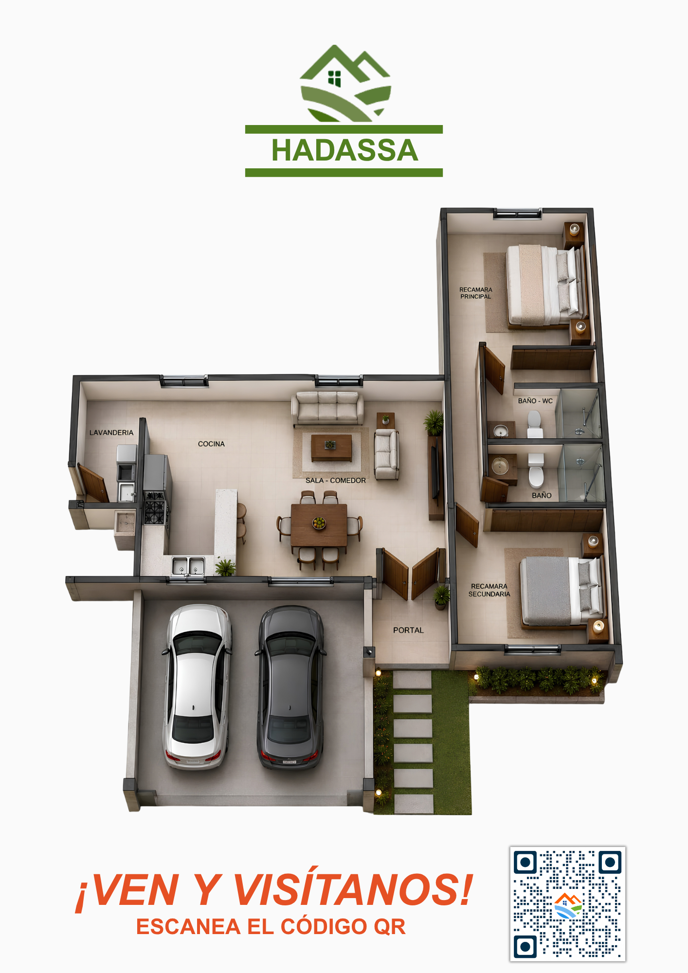 Plano de distribución arquitectónica Modelo Hadassa